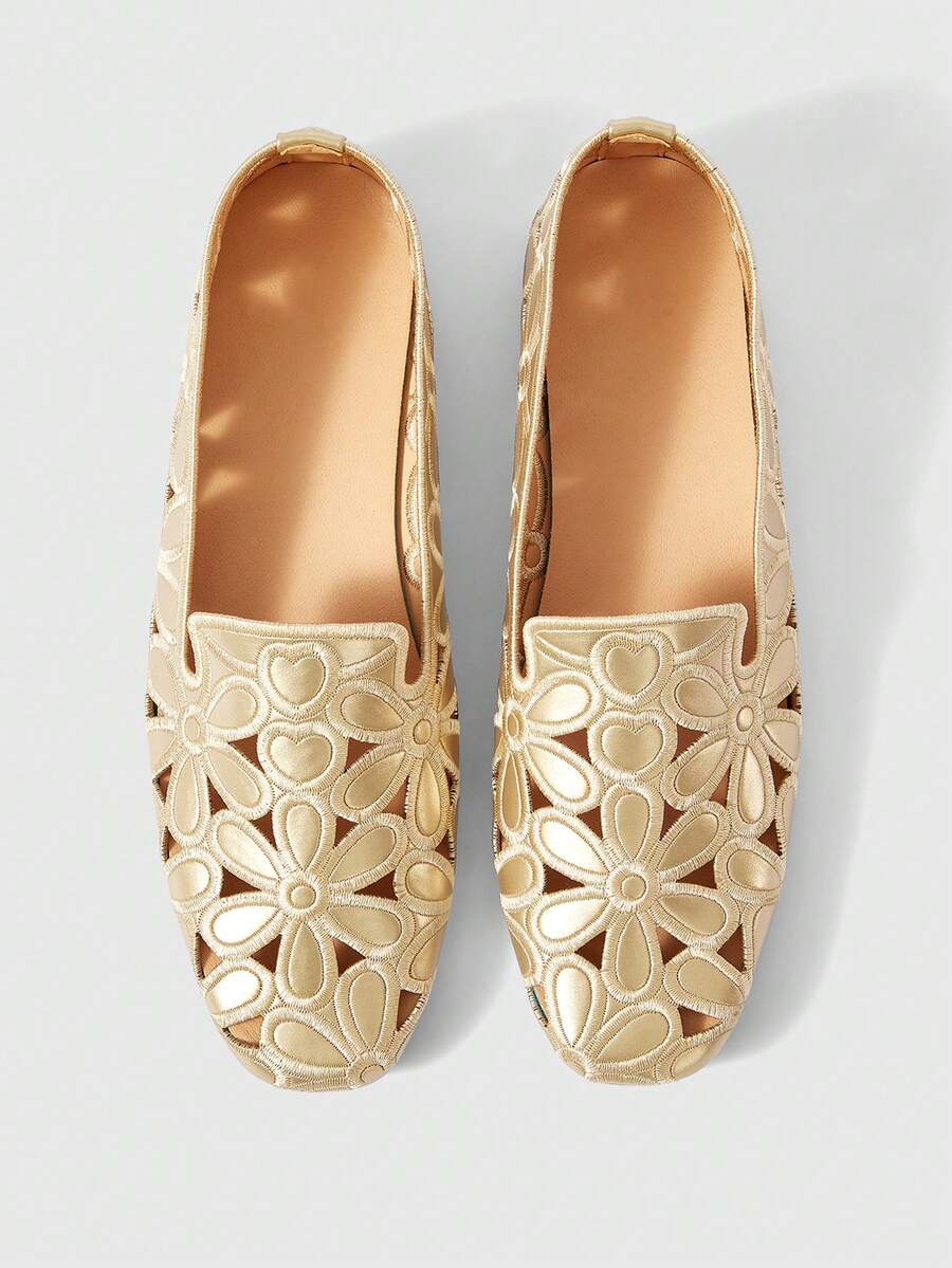 Sleekvia Giày bệt thời trang nữ - Vàng - Xem 1