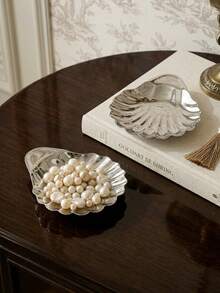 Cirelle Exquisite Shell-Shaped Tableware: Perfect For Seasonings, Cheese And Platters, Small Snacks, Parties, Home Decoration, Kitchen Organization, Beautiful Tableware, An Essential Item For Hosting Parties, And A Must-Have For Luxurious Dining - Silver - View 1