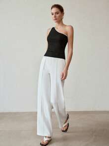 MOTF PREMIUM TOP AJUSTADO CON CONTRASTE DE HOMBRO DESCUBIERTO - Negro - Ver 5