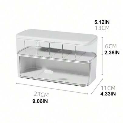 1 Hộp đựng dây cáp để bàn, hộp chứa dây có ngăn, cuộn dây cáp cho bộ sạc điện thoại, quản lý dây nguồn cho nhà, văn phòng, bàn làm việc, tủ đầu giường và khi đi du lịch