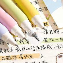 8支装静音按压式中性笔，INS可爱卡通造型，学生款0.5mm，速干ST笔尖，黑色墨水，大容量考试笔 - 多色 - 查看 4