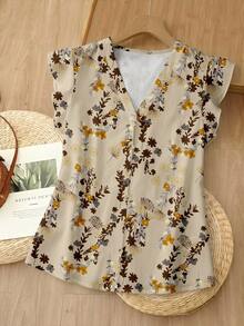 EMERY ROSE Women's Casual Floral Print Shirt, Suitable For Summer - Multicolor - View 2