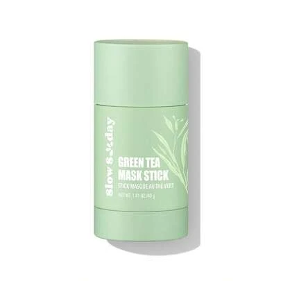 Slow Sunday Green Tea Mask Stick, With Green Tea Extract, Kaolin & Other Plant Extracts, Deeply Cleanses, Removes Blackheads, Shrink Pores, Balances Oil, Leaving Skin Soft, Radiant, And Moisturized, Lightweight & Portable, Easy-To-Use Stick Applicator, Korean Skincare, Suitable For Summer
