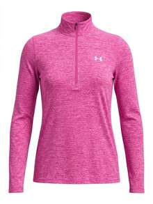 Under Armour Tech Women's 1/2 Zip Sweatshirts Pink - Pink - View 1