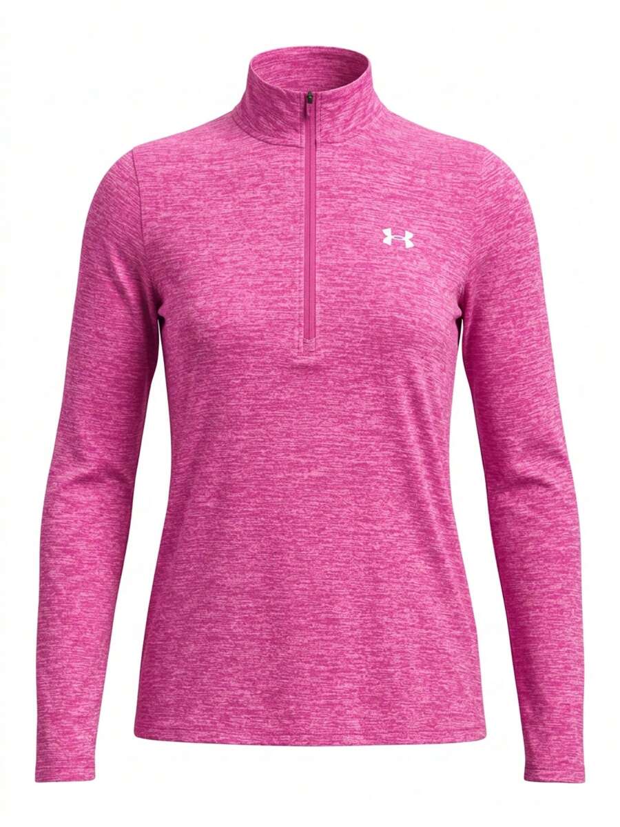 Under Armour Tech Women's 1/2 Zip Sweatshirts Pink - Pink - View 1