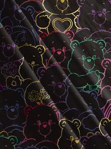 SHEIN X Care Bears Maglietta a maniche corte con scollo rotondo e stampa di orsetto cartoni animati per ragazze pre-adolescenti - Bianco - Visualizzare 4
