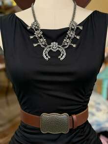 INAWLY 修身露肩无袖中长连衣裙 - 黑色 - 查看 4