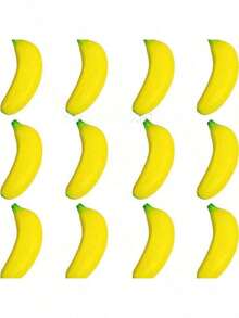柔软Q弹香蕉模拟器，慢回弹减压水果造型挤压器，趣味减压，柔软毛绒香蕉 - 彩色 - 查看 9
