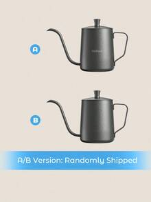 Teckwe 小型鹅颈式咖啡壶，不锈钢咖啡壶，野营咖啡壶，户外旅行咖啡壶，导热性好，清洁方便，握感舒适，圣诞礼物，秋冬季假期必备露营度假必备品，度假配件，露营用品 - 黑色 - 查看 8