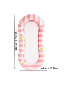1pc Flower-Shaped Inflatable Lounge Chair, Inflatable Water Float, Adult Floating Bed, Pool Float, Mesh Floating Bed - 1pc - View 3