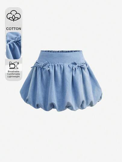 SHEIN Chân váy xòe họa tiết kẻ sọc hoa dễ thương, thoải mái cho mùa hè, thích hợp đi du lịch.