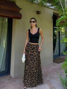 Firerie Women's Elegant Minimalist Vacation Beach Daily Commute Wear White Chiffon Flowy A-Line Pleated Asymmetric Zipper Design Skirt, Summer - Multicolor - View 3