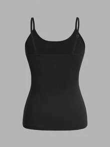 SHEIN Comfortcana Bộ 3 áo hai dây dáng ôm in hình ngựa dành cho người có vóc dáng lớn - Nhiều màu - Xem 4