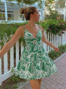 KARISMINA Women's Elegant Casual Holiday Green Floral Summer Boho Garden Party Floral Print Sleeveless Green Dress,Zanzea Spring Summer Picks Dress - Green - View 15