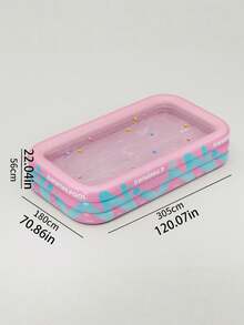 A Large Pink Inflatable Swimming Pool, Suitable For Family Use As A Swimming Pool, A Mobile Water Park, An Indoor And Outdoor Universal Water Entertainment Facility, A Party Pool, Made Of Thick And Wear-Resistant PVC Material. - Vitality Series - View 3