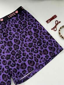 Bare Chapter Valentine's Day Plus Size Charming Heart Love Belt Design Panties - Purple - View 4