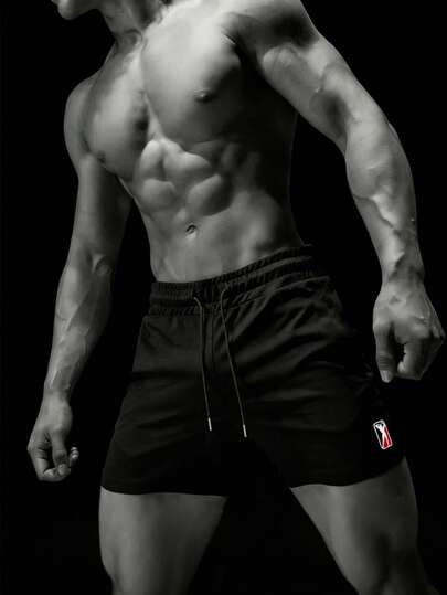 RISE LYT 男士纯色简约运动短裤，时尚休闲日常穿着