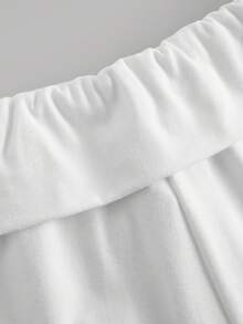 Girlism Teen Girls Casual Solid Color Fitted Low Waist Sports Shorts, Suitable For Teenage Girls Outdoor Activities - White - View 6