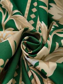 Swim Oasis 女士印花系带吊带连衣裙，度假风 - 綠色 - 查看 8