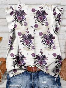 EMERY ROSE Áo sơ mi nữ in hoa kiểu dáng thường ngày, thích hợp cho mùa hè. - Nhiều màu - Xem 2