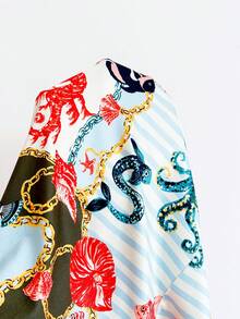 Soleia 女士不对称肩部连体裤，适合夏季度假、早午餐、母亲节、毕业典礼、教堂、海滩、音乐节、机场、下午茶等场合。 - 彩色 - 查看 6