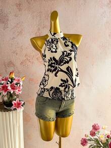 Flirla Women's Casual Bohemian Paisley Retro Print Sleeveless Blouse, Fashion For Daily Wear, Spring/Summer - Multicolor - View 8