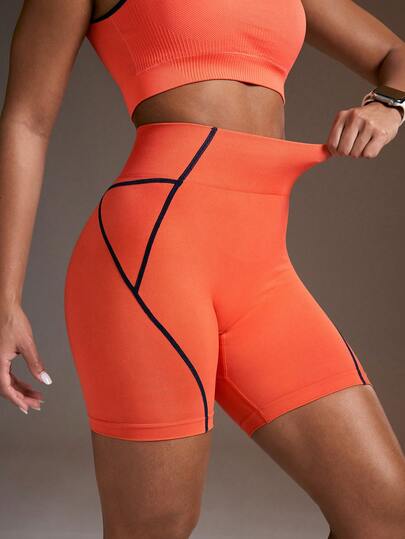 Powerista Quần short thể thao nữ không đường may, cạp cao, ôm dáng.