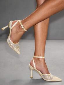 CUCCOO SZL Sandalias de tacón para mujer - Albaricoque - Ver 10