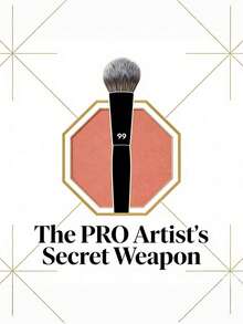 1 包 99 PRO 专业粉状腮红刷 膏状腮红刷 粉状腮红 面部修容刷 化妆工具 - 黑色 - 查看 8