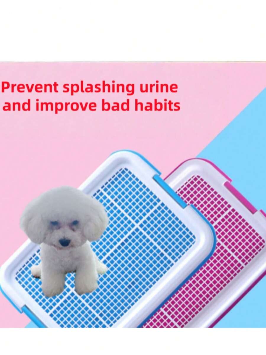 1个狗厕所，小型宠物狗厕所，适用于泰迪狗，中空防滑清洁便盆，宠物用品。 - 彩色 - 查看 1