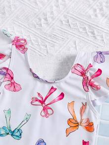 LMoss Kids Bộ đồ bơi liền thân xếp nếp in hình bướm cho bé gái - Nhiều màu - Xem 5