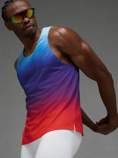 Acti Log Áo tank top thể thao tập luyện thường ngày phối màu ombre dành cho nam