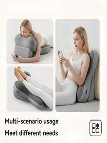 1PC Adjustable Detachable Ergonomic Memory Foam Backrest Pillow Bed Wedge Pillow With Leg Elevation Wedge Inclined Support For Back Support Reading On Bed Sofa Travel Home Bedroom Essential - one-size - View 5