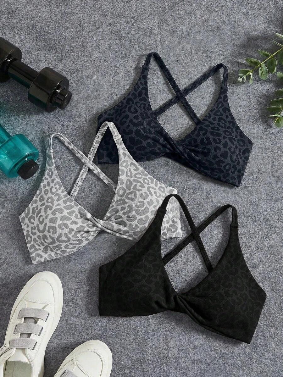 Velisys 无缝瑜伽运动文胸，前扭设计，适合运动和日常穿着 - 彩色 - 查看 1