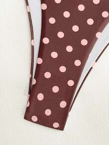 Swim Mod 2件套女士夏季沙滩度假泳衣，可爱随机印花三角系带上衣和比基尼泳裤套装 - 彩色 - 查看 5