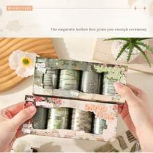 1套古道图案模切废料胶带，日记废料胶带，贴纸废料胶带，风景废料胶带 - 彩色 - 查看 4