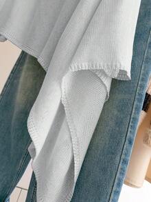 GlowEve Poncho ample décontracté de style vacances pour femmes, printemps/été - Gris pâle - Voir 6