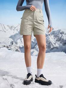 In My Nature Women's Solid Color Detachable Zipper Hiking Pants - Light Grey - View 2