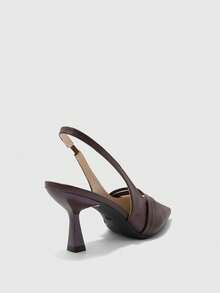 CUCCOO BIZCHIC Women's Pointed Toe Pumps, Versatile High Heels For Commuting And Daily Wear - Brown - View 5