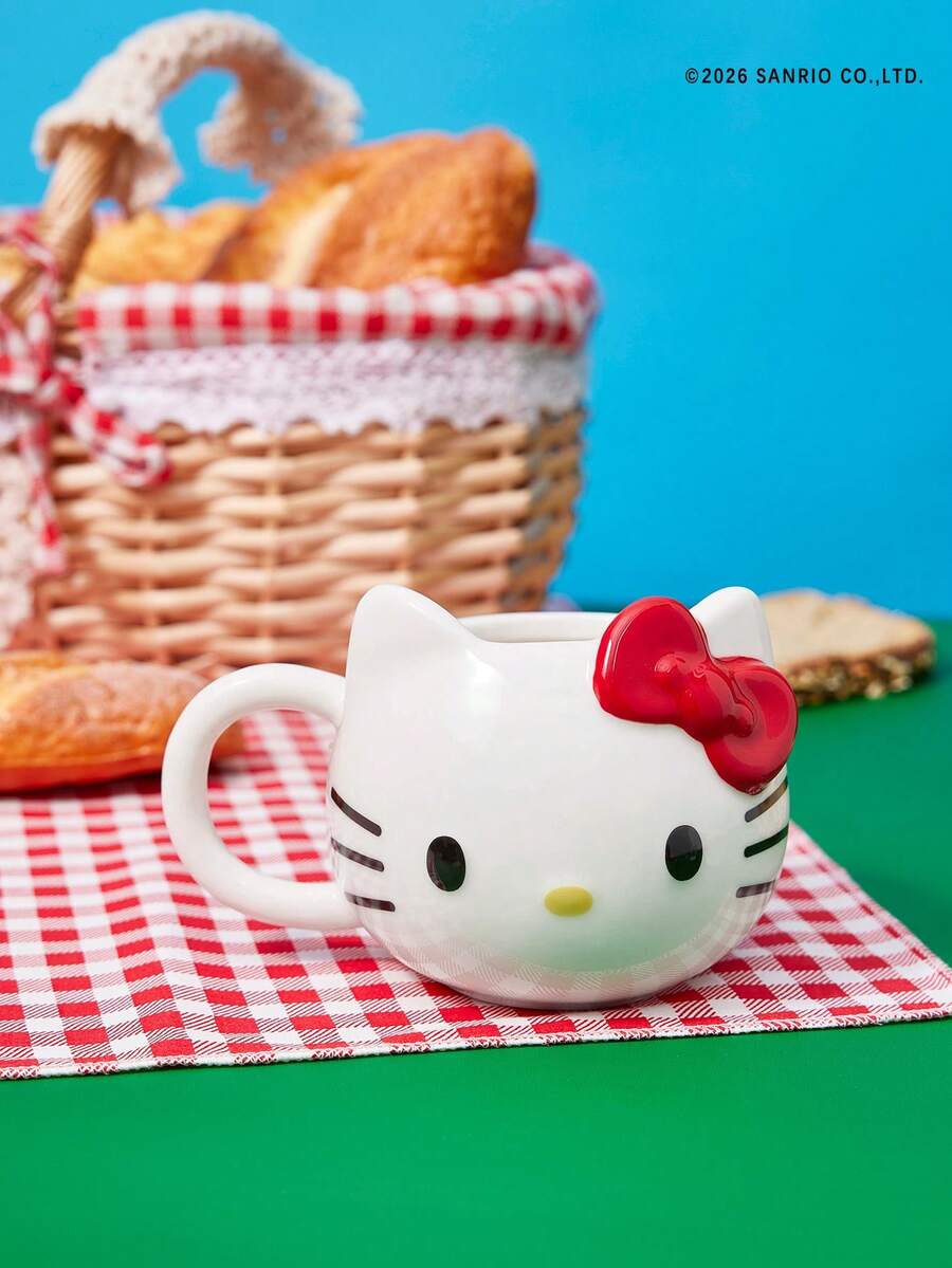 HELLO KITTY AND FRIENDS | Joivida 1 个 16.23 盎司/480 毫升卡通图案陶瓷马克杯，耐冷耐热，可微波炉加热和洗碗机清洗，适用于盛装水、牛奶、果汁、咖啡、猫咪图案饮品。 - 彩色 - 查看 1