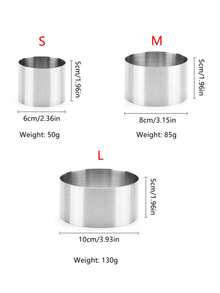 Khuôn làm bánh bằng thép không gỉ - Khuôn làm mousse tự chế - Khuôn làm bánh tiramisu - Khuôn làm kem - Dụng cụ làm bánh - Khuôn làm bánh quy - 1 cái - Bạc - Xem 6