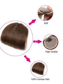 French Bangs Bigger Size Human Hair Air Bangs Dark Brown Color Bangs Clip In Hair Extensions Beginner Friendly - S2 - View 7