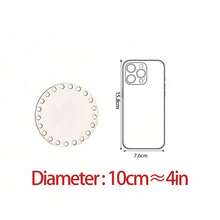 Tấm gỗ thô chưa hoàn thiện dùng làm đế giỏ đan móc - Tấm ván tròn trống dùng cho các dự án đan móc và thủ công tự làm. - Màu be - Xem 13