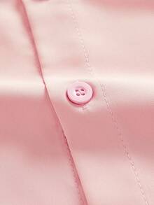 Mercer Haus 男士亚麻棕榈树印花单排扣短袖衬衫和抽绳裤套装，舒适服装 - 淺粉色 - 查看 8