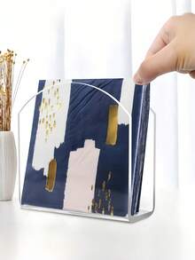 1/2PCS Crystal Clear Acrylic Napkin Holder Transparent Paper Napkin Dispenser Stand For Desktop Dining Room Kitchen Restaurant Home Decor Bar Accessories Countertop Tabletop Tissue Organizer - Transparent - View 5