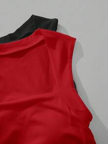 SHEIN EZwear 2pcs/Set Ribbed Removable Padded Camisole For Women,Summer Top - Multicolor - View 3