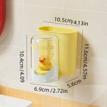 1 Set Cute Cartoon Toothbrush Holder/Cup, Family Version Adorable Toothbrush Cup, Wall-Mounted Toothbrush Cup Back To School - multicolor - View 10