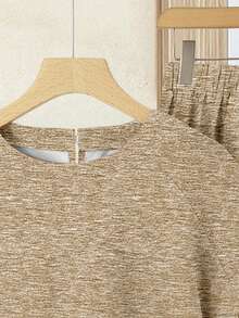 Rusticease 两件套女士波西米亚杏色几何图案度假休闲上衣+半裙套装 - 夏季波西米亚风半裙套装，适合海滩、邮轮、音乐节、演唱会、婚礼宾客、城市旅行、海岛度假等场合。 - 彩色 - 查看 5