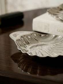 Cirelle Exquisite Shell-Shaped Tableware: Perfect For Seasonings, Cheese And Platters, Small Snacks, Parties, Home Decoration, Kitchen Organization, Beautiful Tableware, An Essential Item For Hosting Parties, And A Must-Have For Luxurious Dining - Silver - View 5