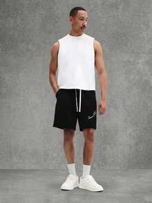 SUMWON Áo tank top nam cổ tròn không tay cơ bản, kiểu dáng cổ điển, thích hợp mặc hàng ngày vào mùa hè. - trắng - Xem 4